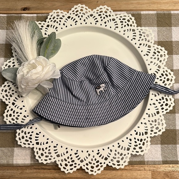 Janie and Jack Other - Janie and Jack Striped Blue Kids Sun Hat 6-12m